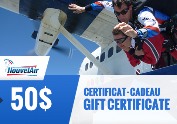 Certificat Cadeau 50$